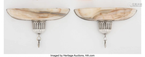 28166: A Pair of American Agate and Silver Sc…