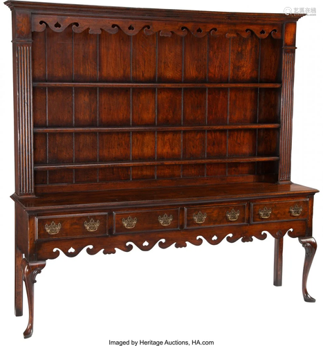 28131: An English Walnut Welsh Dresser, early 1…