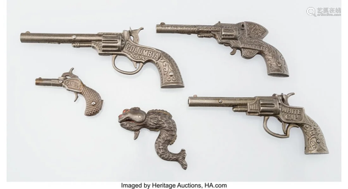 28069: A Group of Five Cap Pistols, Cromwell, Co…