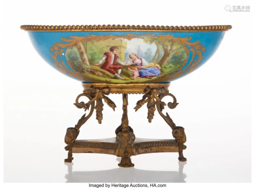 28125: A Sèvres-Style Porcelain Center Bowl with