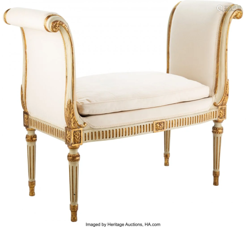 28231: A Louis XVI-Style Painted and Upholstered…