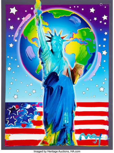 28238: Peter Max (American, b. 1937) Peace o…