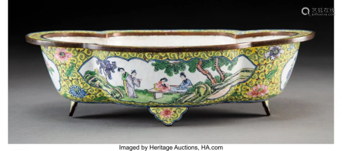 28008: A Chinese Famille Jaune Canton Enamel …