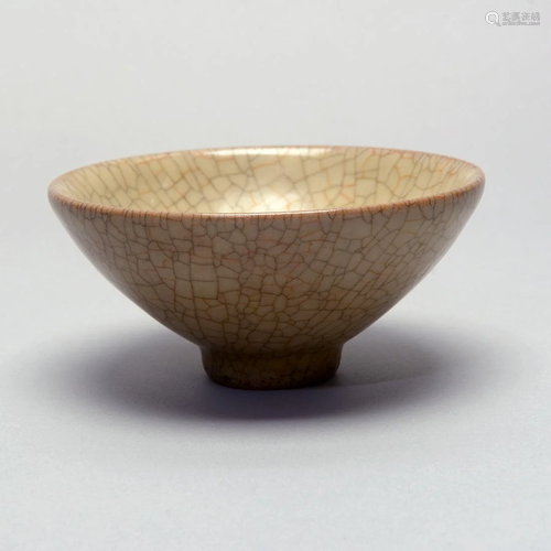 Chineseâ€ Ge Ware Conical Bowl