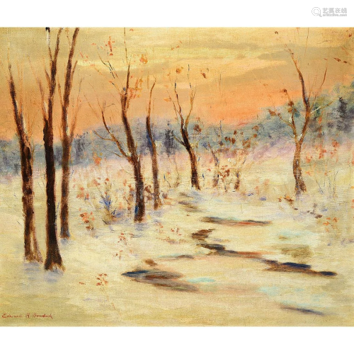 Edward Bowdish 19Th C Landscape Oil