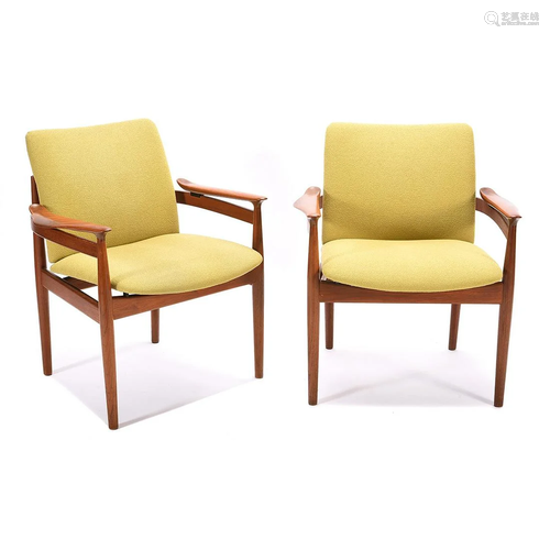 Finn Juhl Mid-Century Modern Teak Dining Armchair …