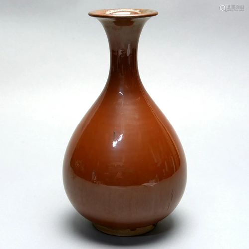 Chineseâ€ Yazhou Persimmon Glazed Vase