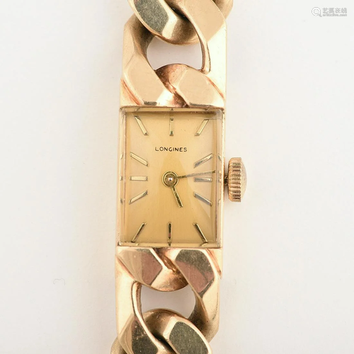 Longines 14k Yellow Gold Wristwatch.