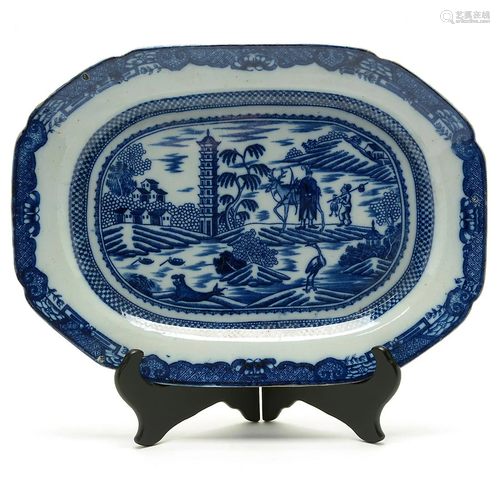 Late 18th Century Staffordshire Pearlware Platter.