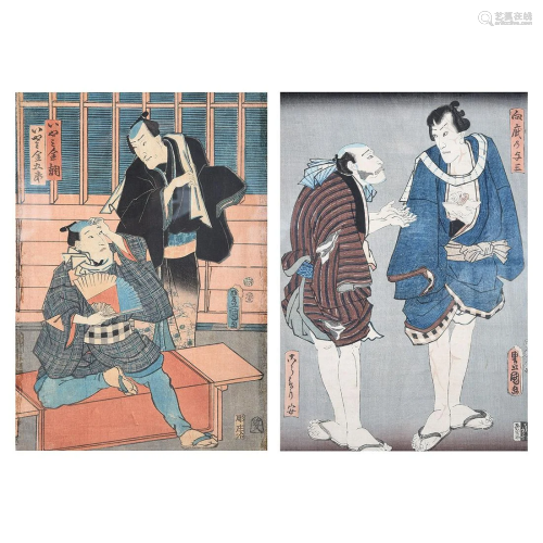 Utagawa Toyokuni (1769-1825): Two Woodblock Prints