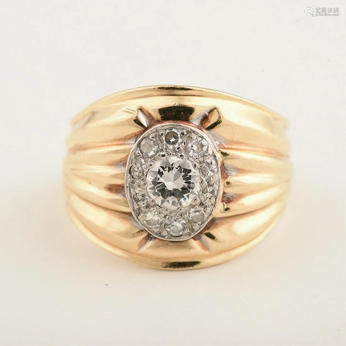 Diamond, 14k Gold Ring.