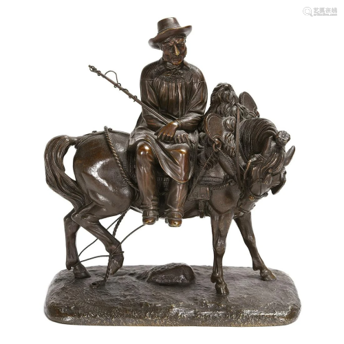 Bronze Sculpture of a Gaucho on Horseback After T…