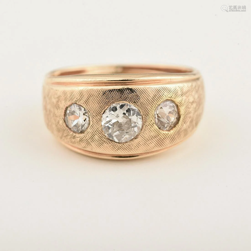 Diamond, 14k Yellow Gold Ring.