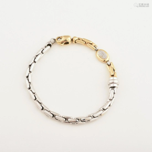 14k Yellow and White Gold Bracelet.