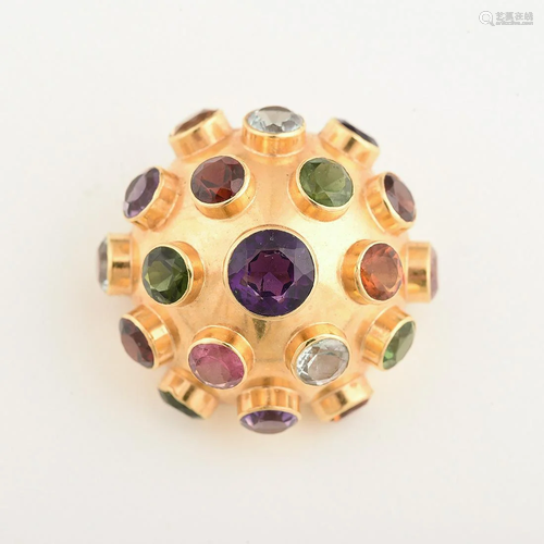 Multi-Stone, 18k Yellow Gold 