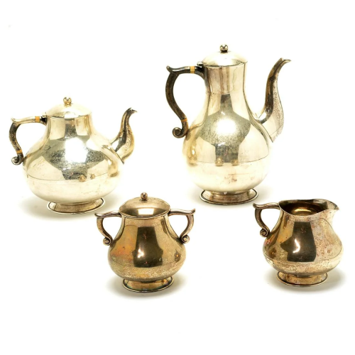 Mexican Conquistador Sterling Silver Tea and Coffee