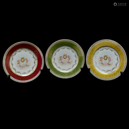 Carl Tielsch Altwasser Porcelain Desert Plates.