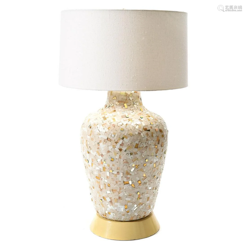 Italian Mid-Century Glass Mosaic Table Lamp.