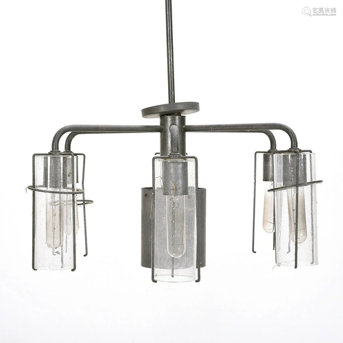 Industrial Chic Six Light Chandelier.