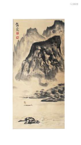 黑伯龙 山水 纸 轴