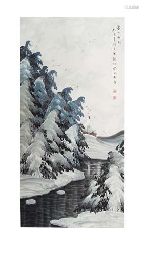 于志雪 山水 纸 镜心