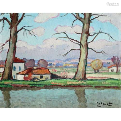 GASTON BALANDE (1880 1971) PAYSAGE TRAVERSÉ PAR UN…