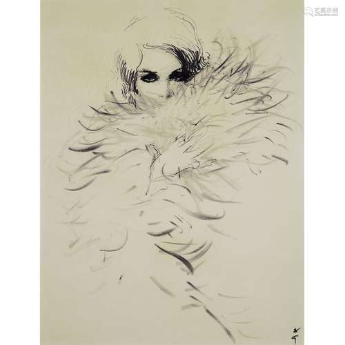 Ƒ RENÉ GRUAU (1909 2004) LE BOA DE PLUMES, 1974 En…