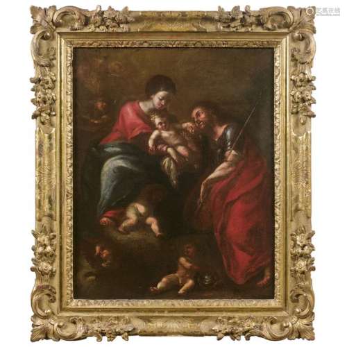 17th century Genoese schoolThe Holy Family surroun…