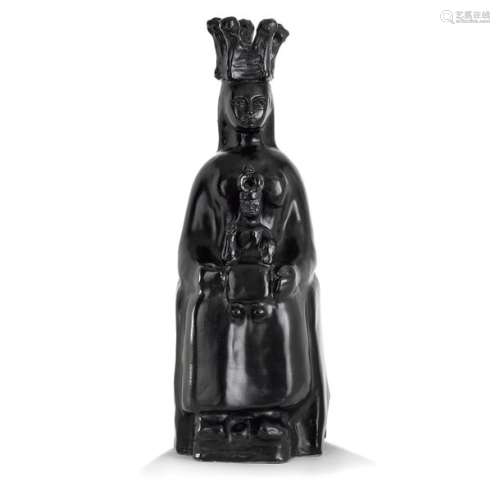 GEORGES JOUVE (1910 1964) Vierge noire assise, scu…