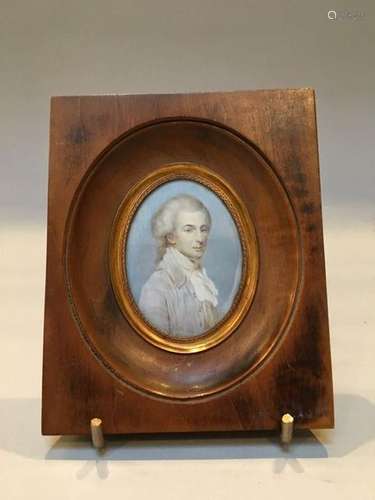 Miniature of a young man wearing a tie \nSigned J. …