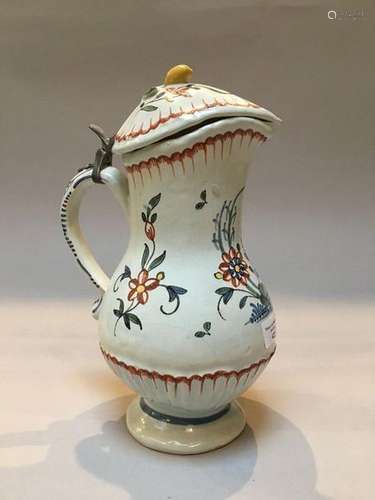 SINCENY. Covered jug in the form of a baluster wit…