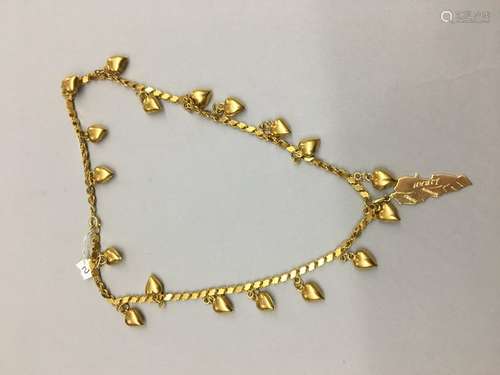 Gold necklace 750 thousandths composed of a fancy …