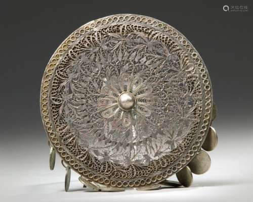 AN OTTOMAN SILVER TEPELIK, HEADDRESS