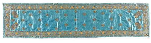 A LARGE OTTOMAN SILK EMBROIDERED PANEL