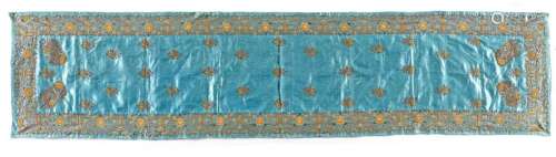 A LARGE OTTOMAN SILK EMBROIDERED PANEL