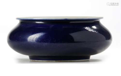 A CHINESE BLUE GLAZED JARDINIERE