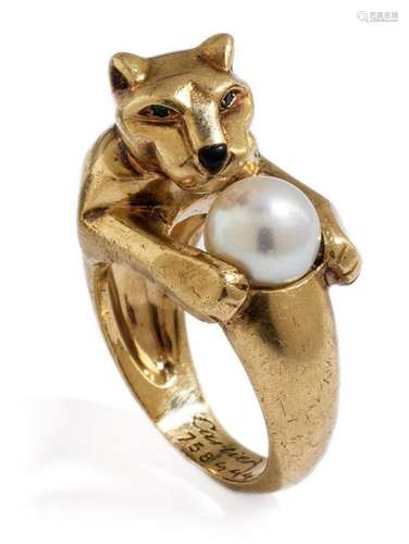 Panther Perl Goldring von Cartier