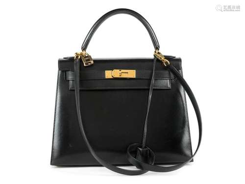 Hermès Kelly Bag, 28 cm „Noir“