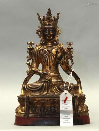 Chinese bronze Buddha, possibly Qing dynasty