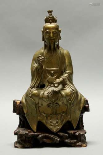 Chinese bronze immortal, possibly Qing dynasty