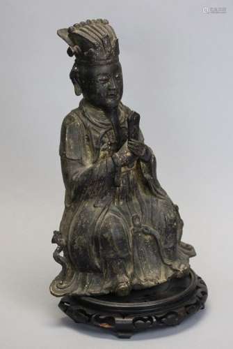 Chinese bronze immortal, possibly Ming dynasty