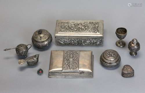 group of 11 silver wares