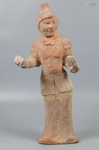 Chinese pottery figure, possibly Tang dynasty