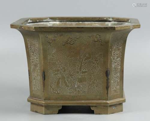 Chinese bronze planter, possibly Republican period