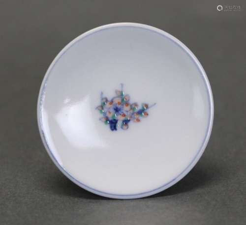 Chinese doucai porcelain opium tray, possibly 19th c.