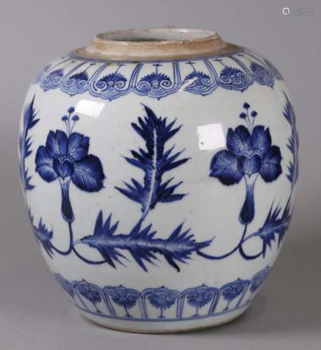 Chinese porcelain jar, possibly 18th c.