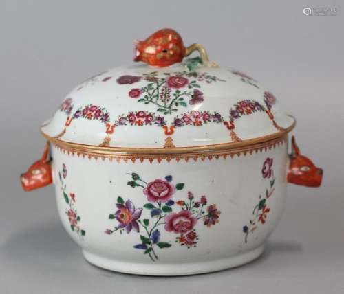 Chinese export porcelain soup tureen, possibly 18th c.