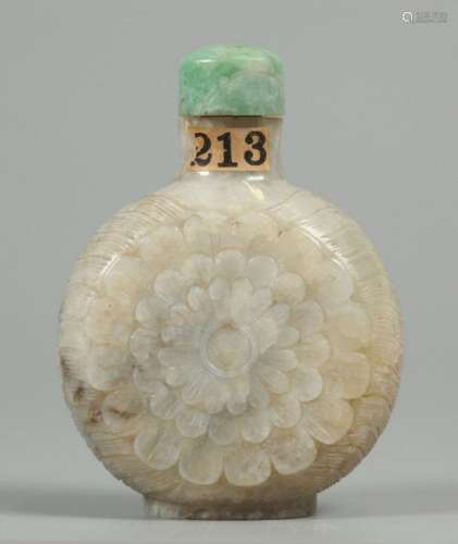 Chinese nephrite jade snuff bottle, possibly 19th c.