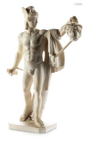 Marmorfigur des Perseus nach Antonio Canova