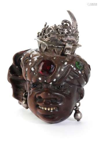 Pfeifenkopf in Form eines afrikanischen Königs, vg…
